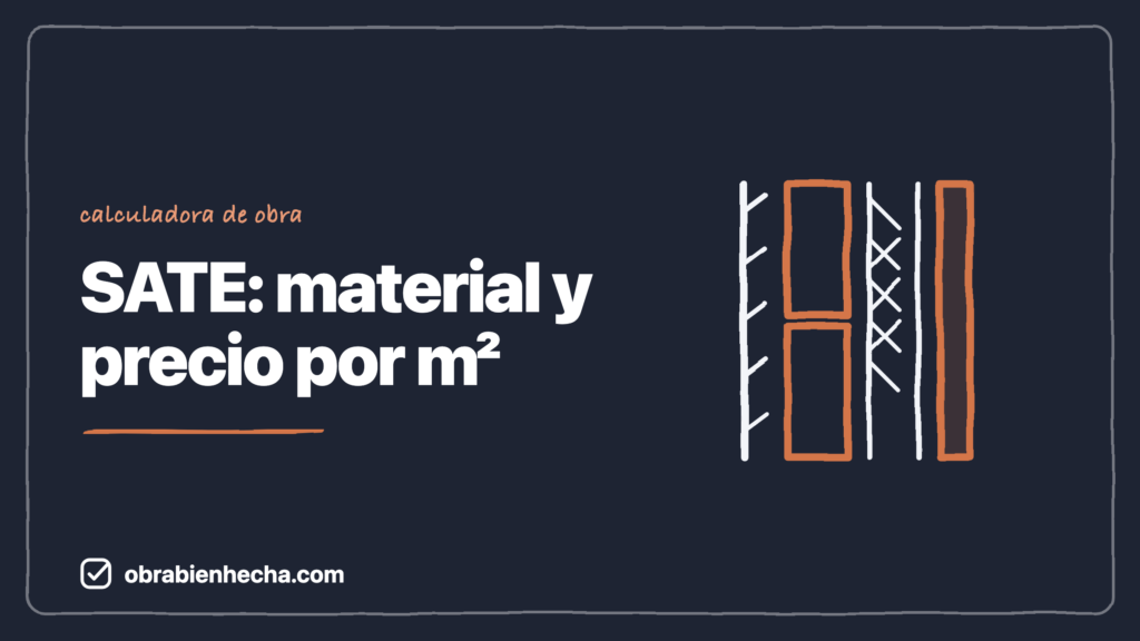 Calculadora de SATE: material y precio por m²